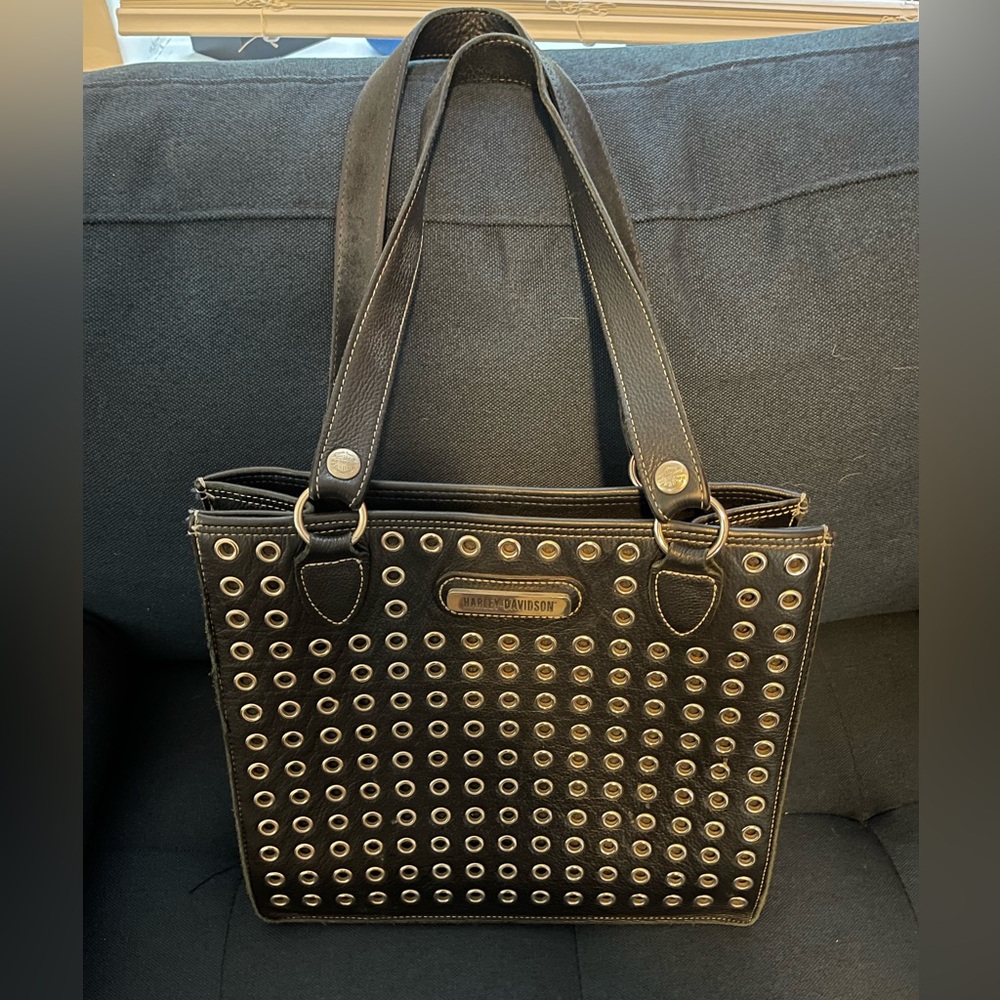 Harley Davidson Studded (Grommets) Leather Purse